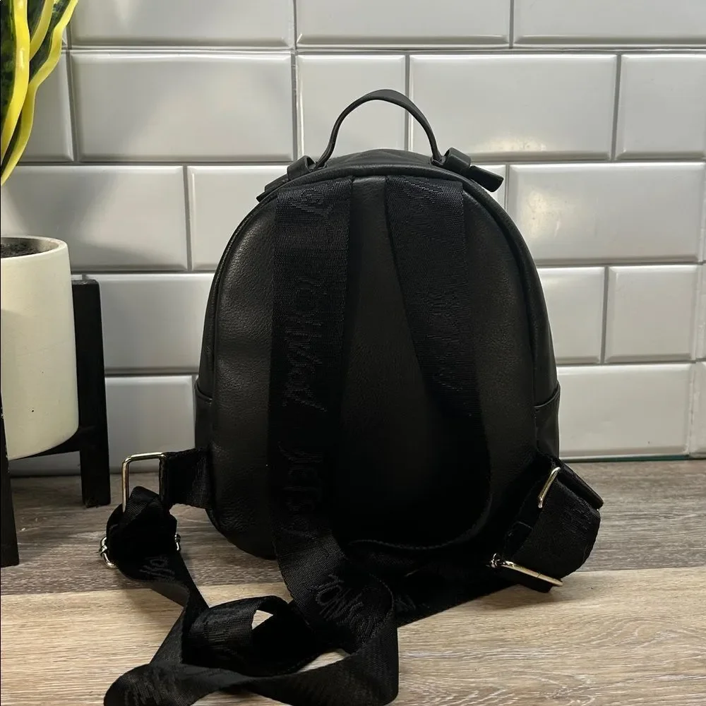 Betsey Johnson Black Backpack with Floral Lining - Picture 2 of 11